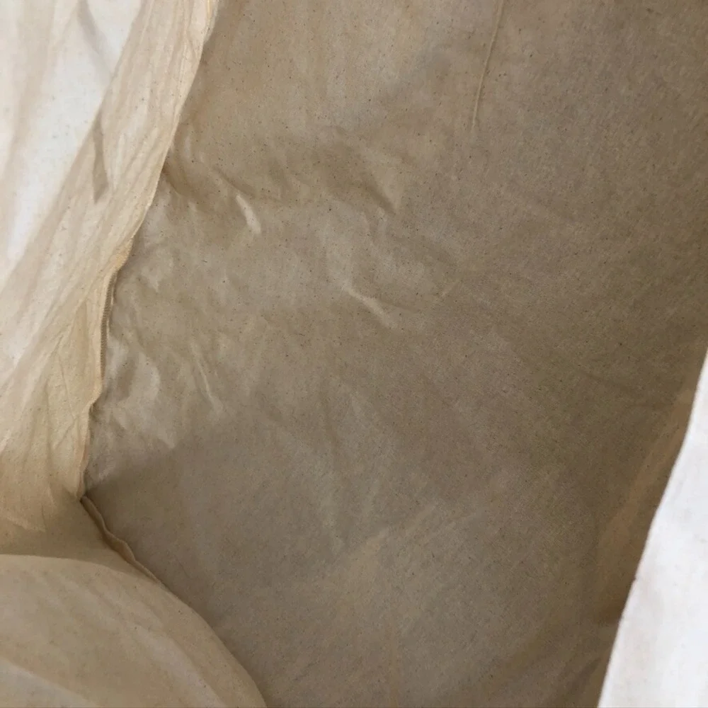 Patou Canvas Garment‎ Bag Large Cream Travel Storage Foldable Tie Closure